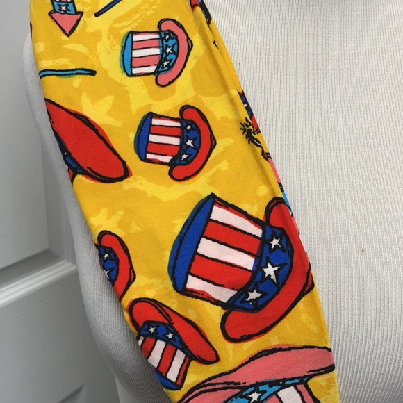LuLaRoe Kid’s New Unisex S/M Patriotic Hat Firecracker Leggings NWT - Picture 3 of 9